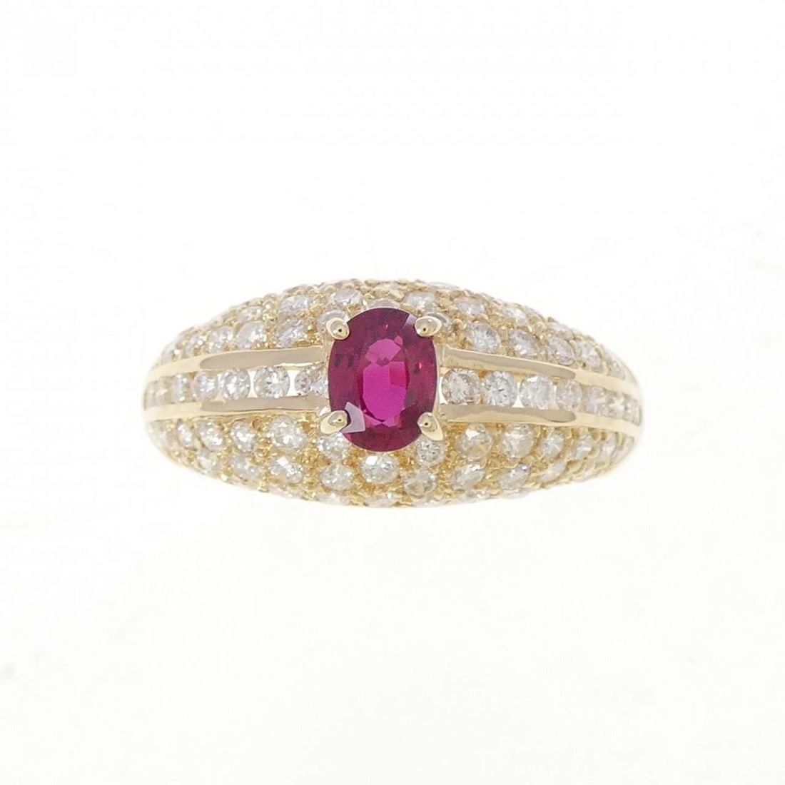 18K YELLOW GOLD RUBY RING - 2