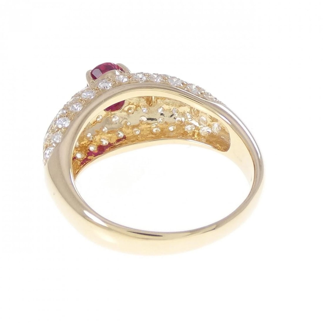 18K YELLOW GOLD RUBY RING - 3