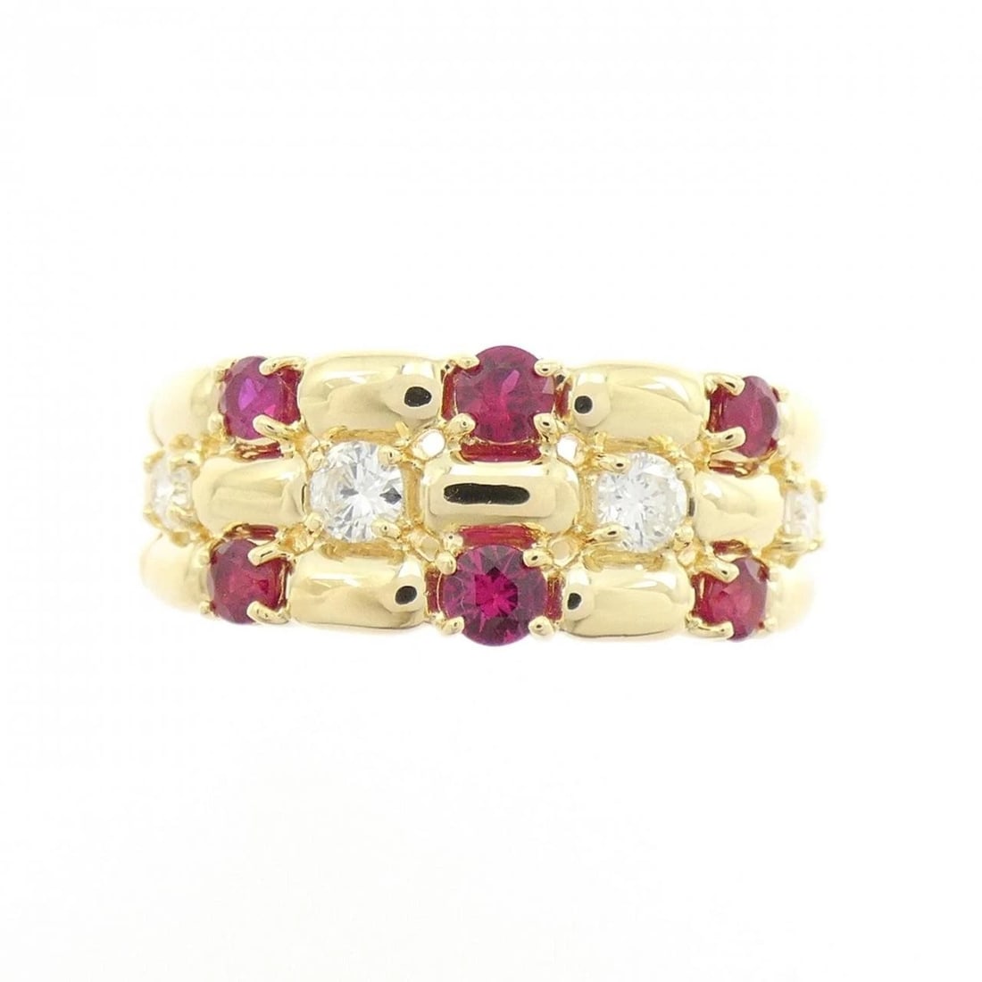 K18YG RUBY RING - 2