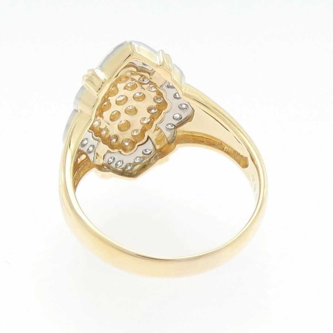 K18YG/PT DIAMOND RING - 3