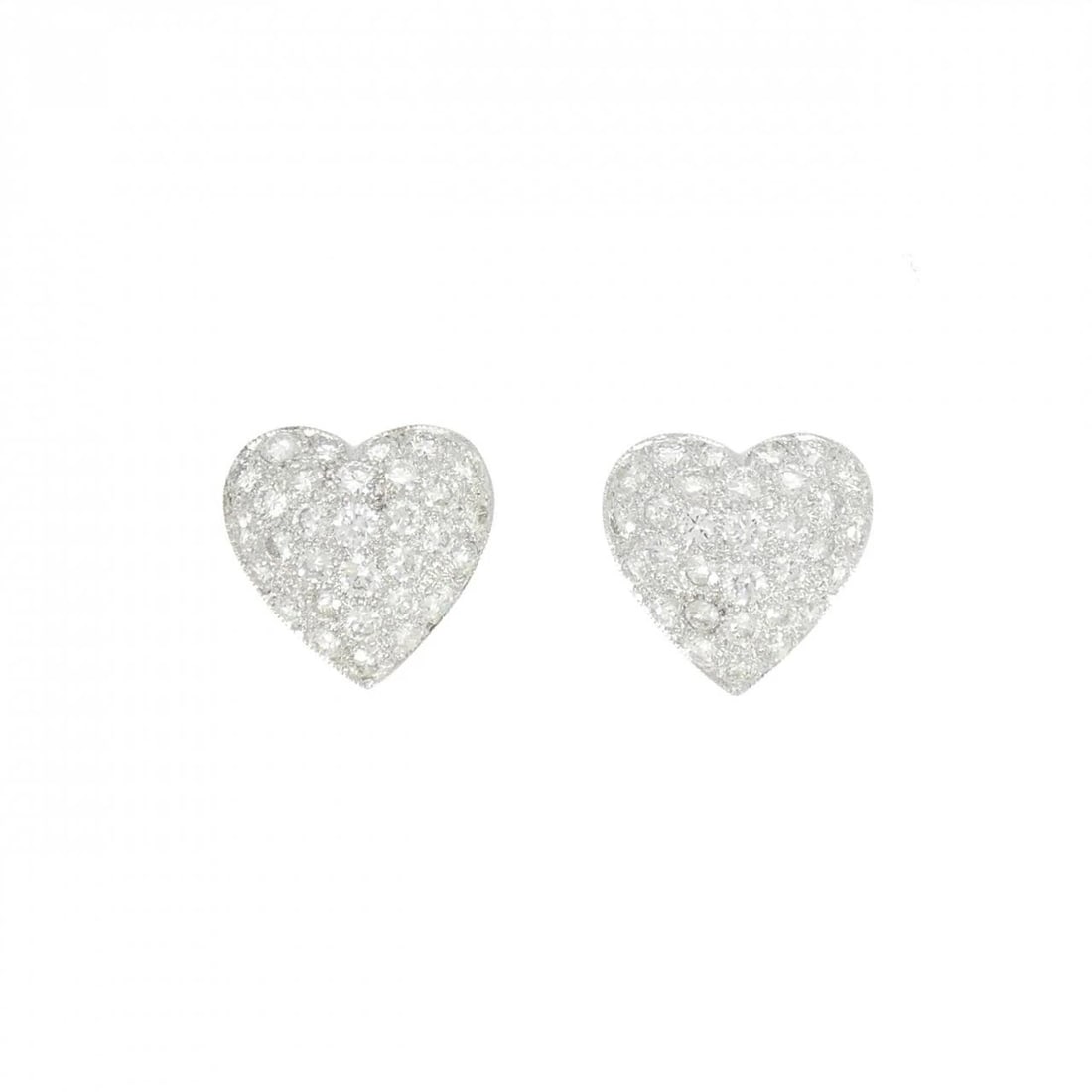 K18WG HEART DIAMOND PIERCE: K18WG Heart Diamond Pierce Brand: Unbranded Type/Style: Diamond Pierce/Earring Material: 18k White Gold, Color: White Gold Size: Approximate dimensions (height x width): 13.6mm x 14.0mm Accessories: