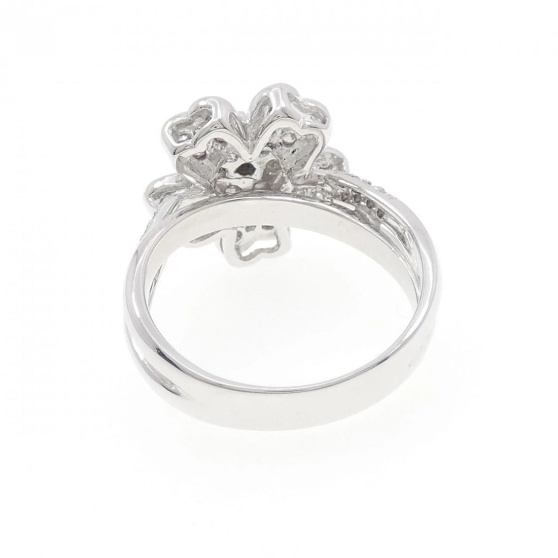 K18WG FLOWER DIAMOND RING - 3