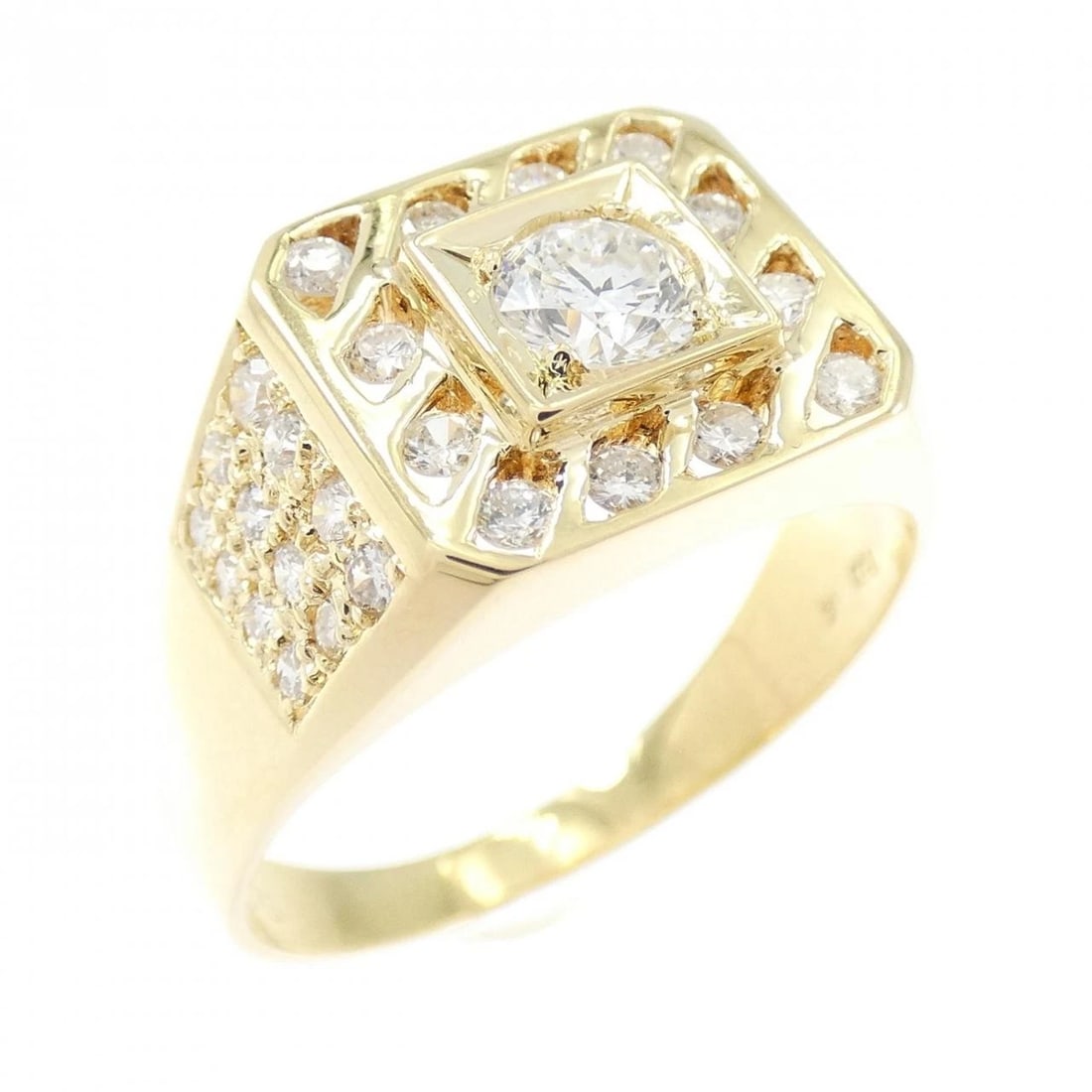 750YG DIAMOND RING: 750YG Diamond Ring Brand: Unbranded Type/Style: Diamond Ring Material: 750 yellow gold, Color: Yellow Gold Size: US 9 1/2 Accessories: None Accessories Notice: When purchasing pre-owned goods, please
