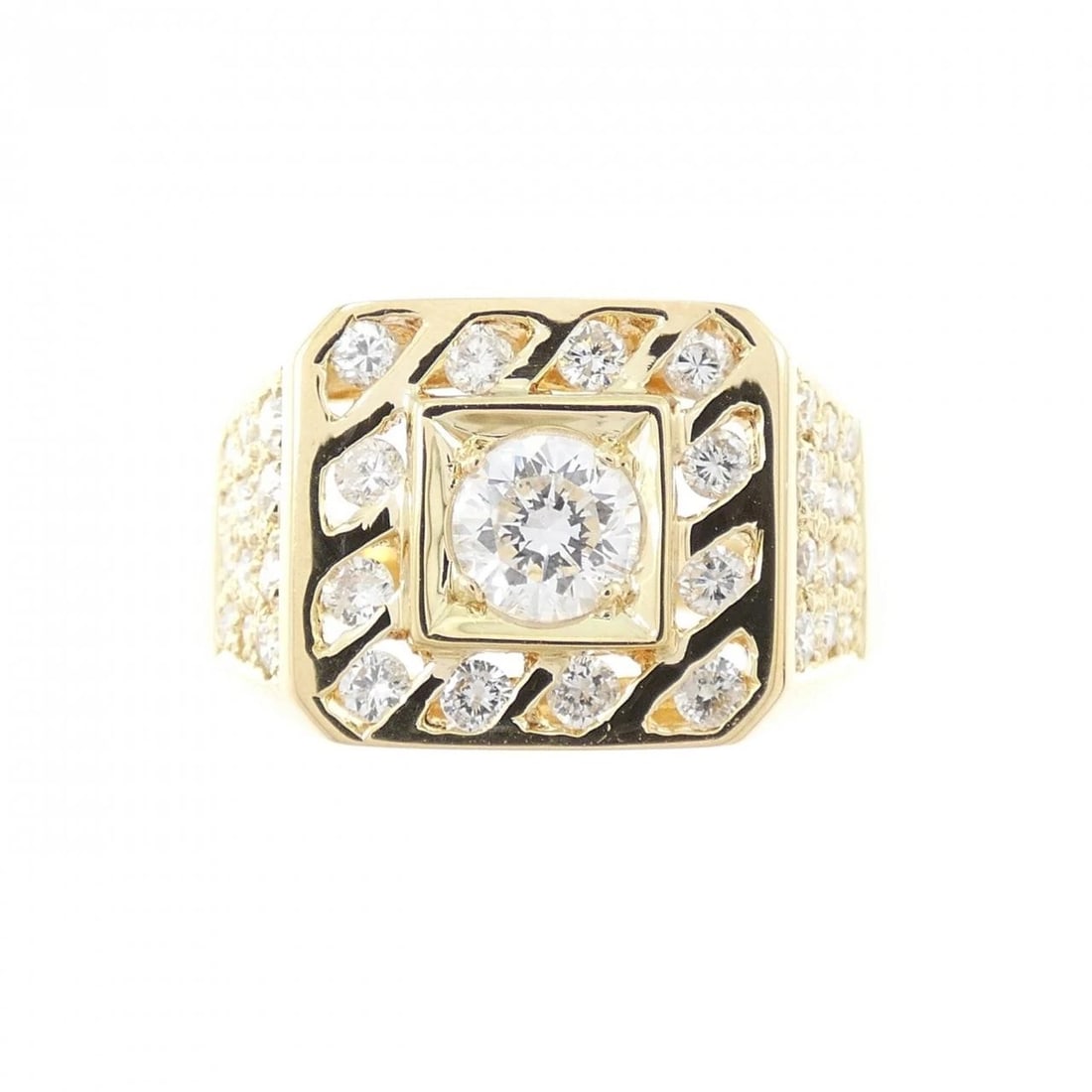 750YG DIAMOND RING - 2