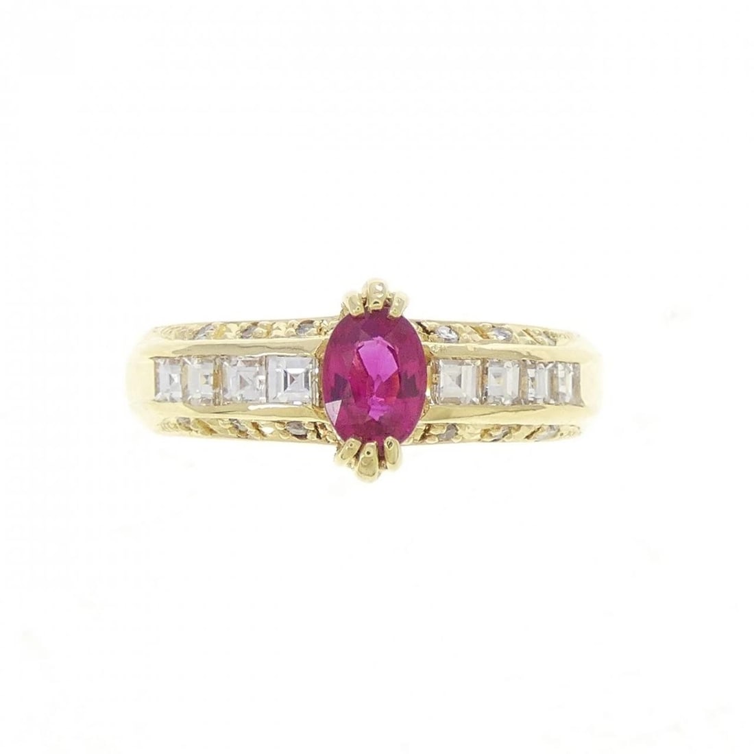 K18YG RUBY RING - 2