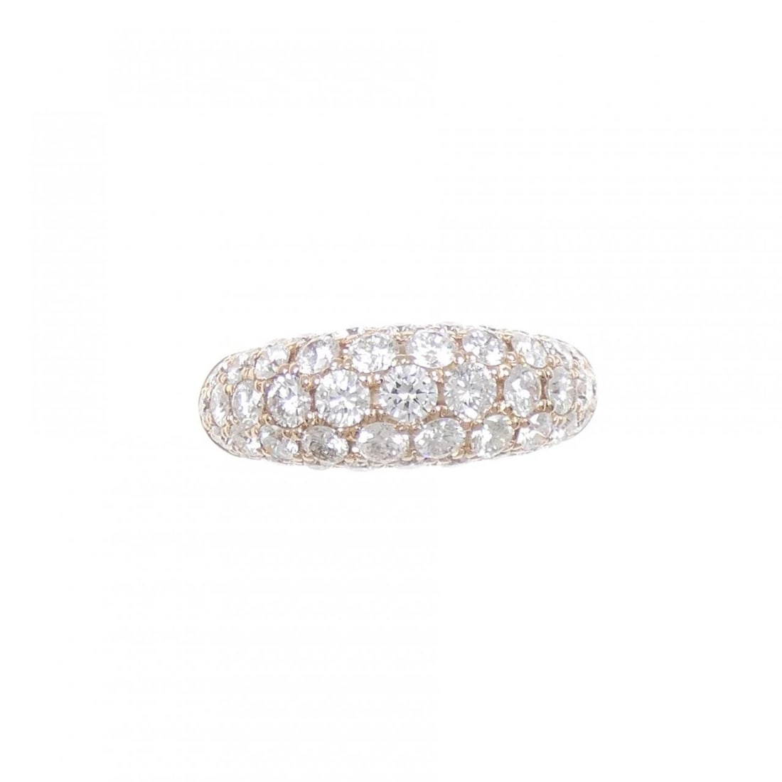 K18PG PAVE DIAMOND RING - 2