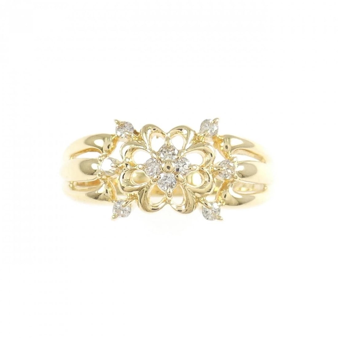 K18YG DIAMOND RING - 2