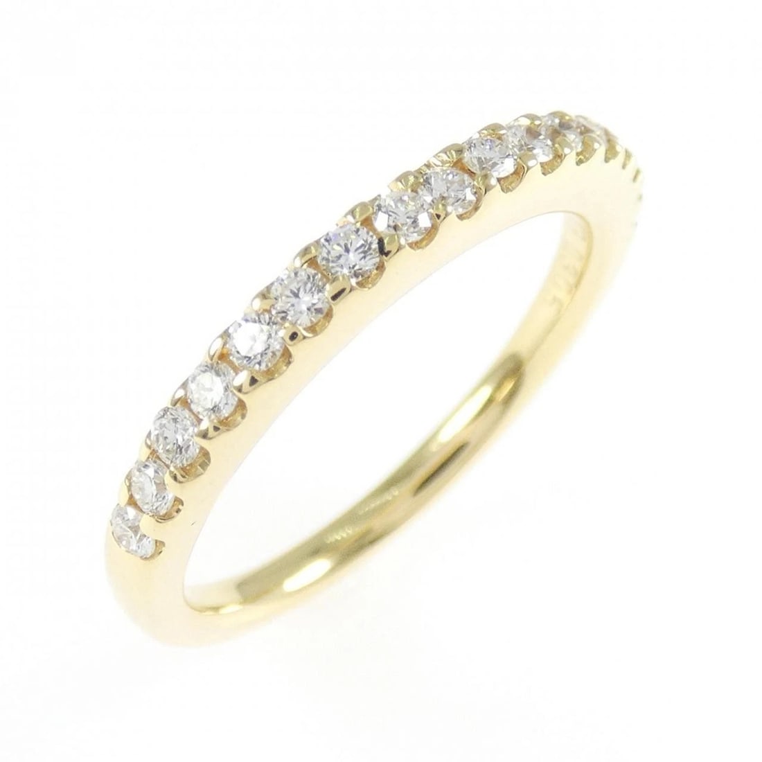 K18YG HALF ETERNITY DIAMOND RING: K18YG Half Eternity Diamond Ring Brand: Unbranded Type/Style: Diamond Ring Material: 18K Yellow Gold, Main Stone/Creation Natural Color: Yellow Gold Size: US 6 3/4 Accessories: None Accessories