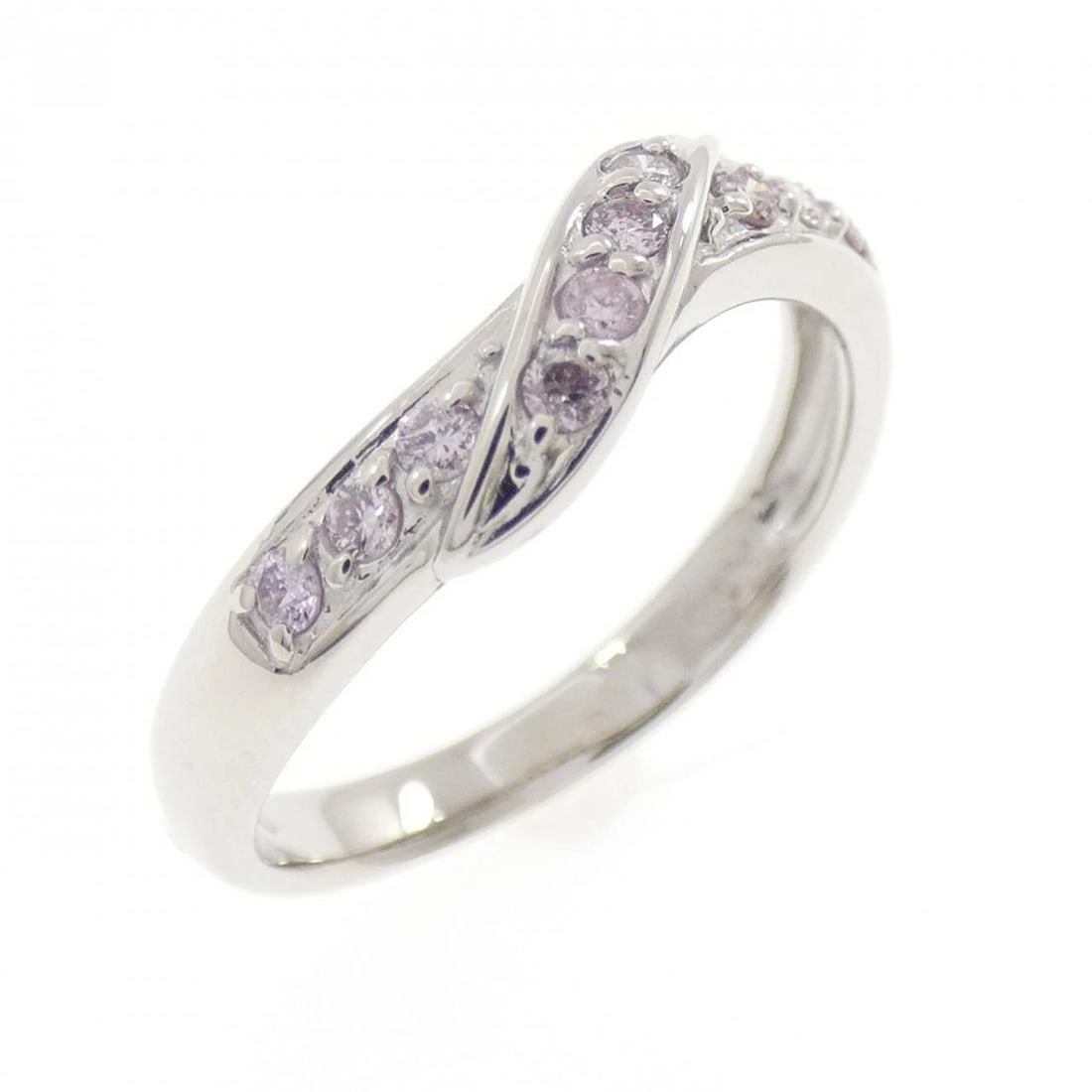 PT900 PINK DIAMOND RING: PT900 Pink Diamond Ring Brand: Unbranded Type/Style: Pink Diamond Ring Material: Platinum900, Main Stone/Creation Pink Diamond Color: Platinum Size: US 5 1/4 Accessories: None Accessories