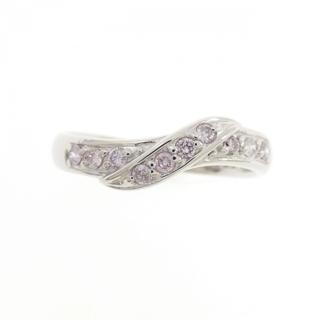 PT900 PINK DIAMOND RING - 2