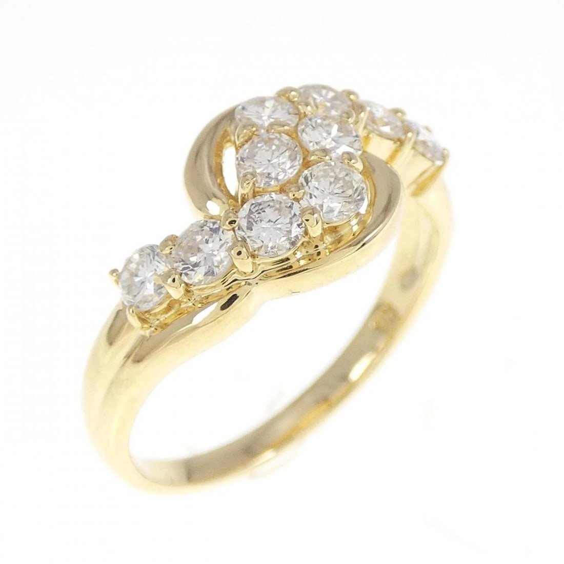 K18YG DIAMOND RING: K18YG Diamond Ring Brand: Unbranded Type/Style: Diamond Ring Material: 18K Yellow Gold, Main Stone/Creation Natural Color: Yellow Gold Size: US 6 1/4 Accessories: None Accessories Notice: When