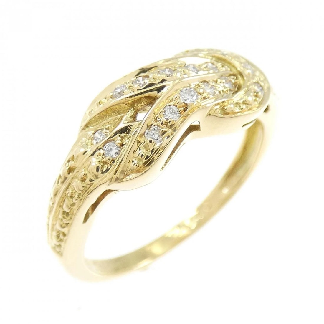 K18YG DIAMOND RING: K18YG Diamond Ring Brand: Unbranded Type/Style: Diamond Ring Material: 18K Yellow Gold, Main Stone/Creation Natural Color: Yellow Gold Size: US 5 1/2 Accessories: None Accessories Notice: When