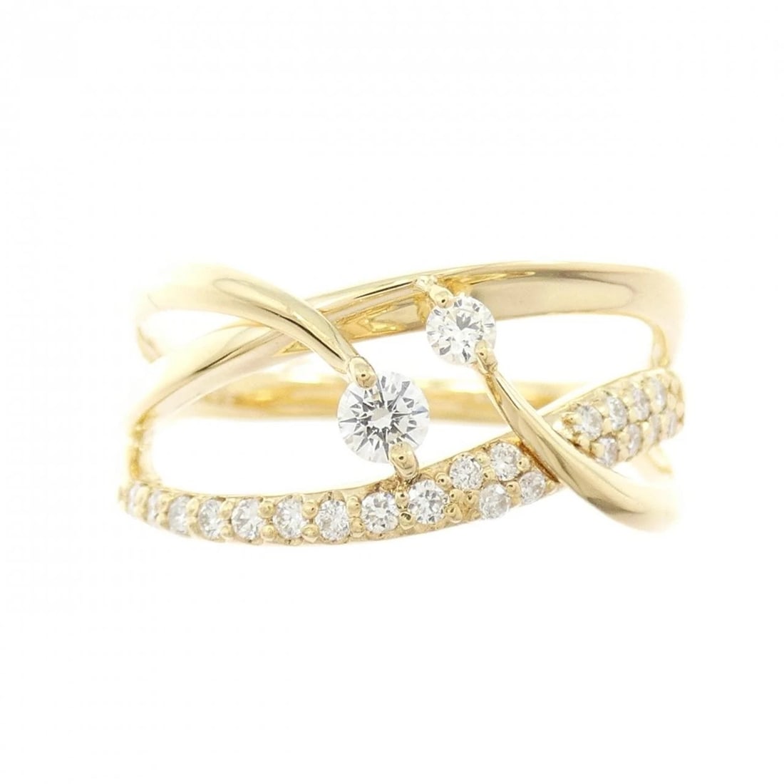 K18YG DIAMOND RING - 2