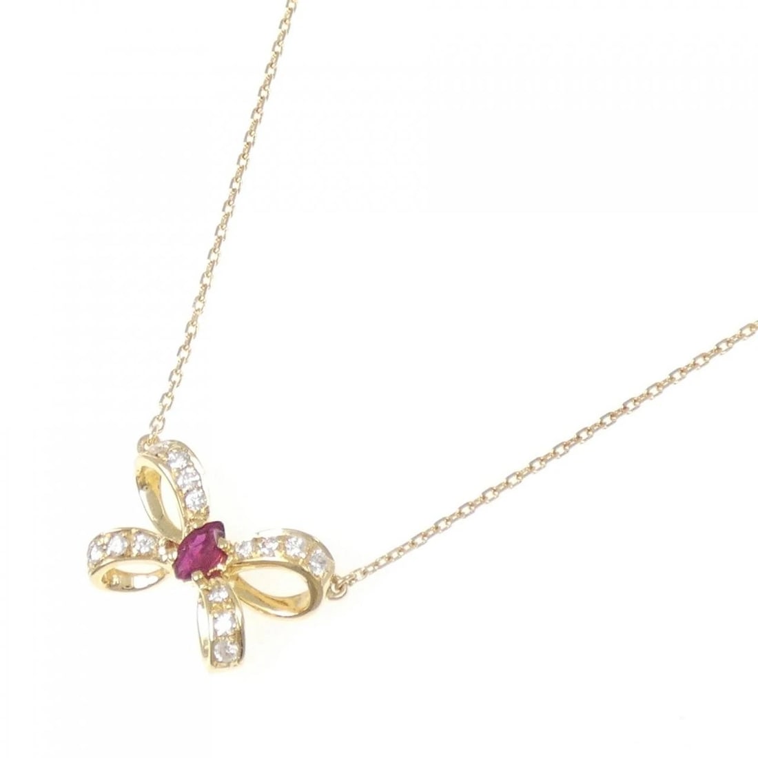 18K YELLOW GOLD RUBY NECKLACE - 2