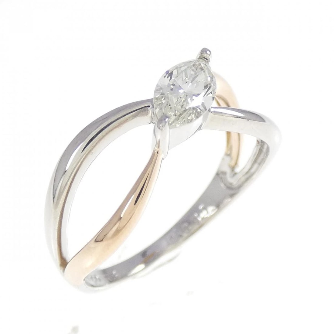 PT900/K18PG DIAMOND RING: PT900/K18PG Diamond Ring Brand: Unbranded Type/Style: Diamond Ring Material: Platinum900/18k Pink Gold, Color: Pink Gold Platinum Size: US 5 3/4 Accessories: None Accessories Notice: When purchasing