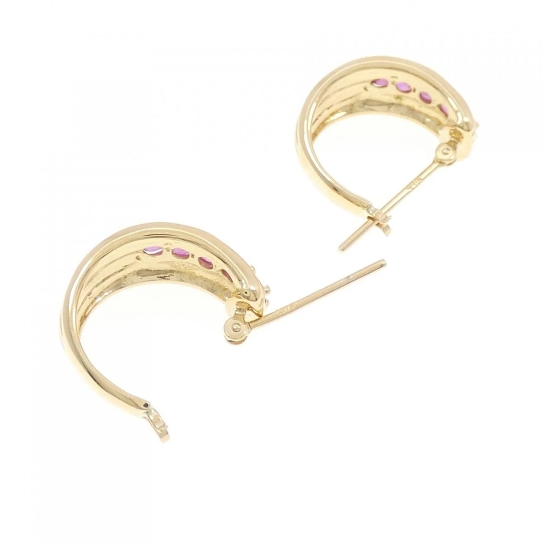 18K YELLOW GOLD RUBY PIERCE - 3