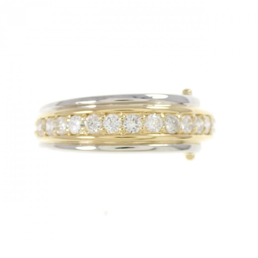 K18YG/PT900 DIAMOND RING - 2