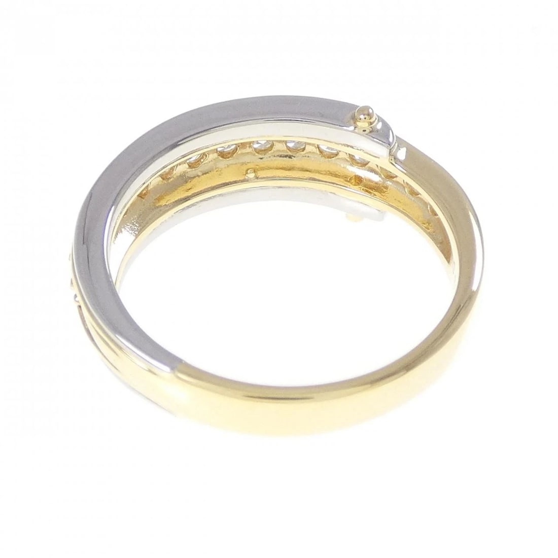 K18YG/PT900 DIAMOND RING - 3