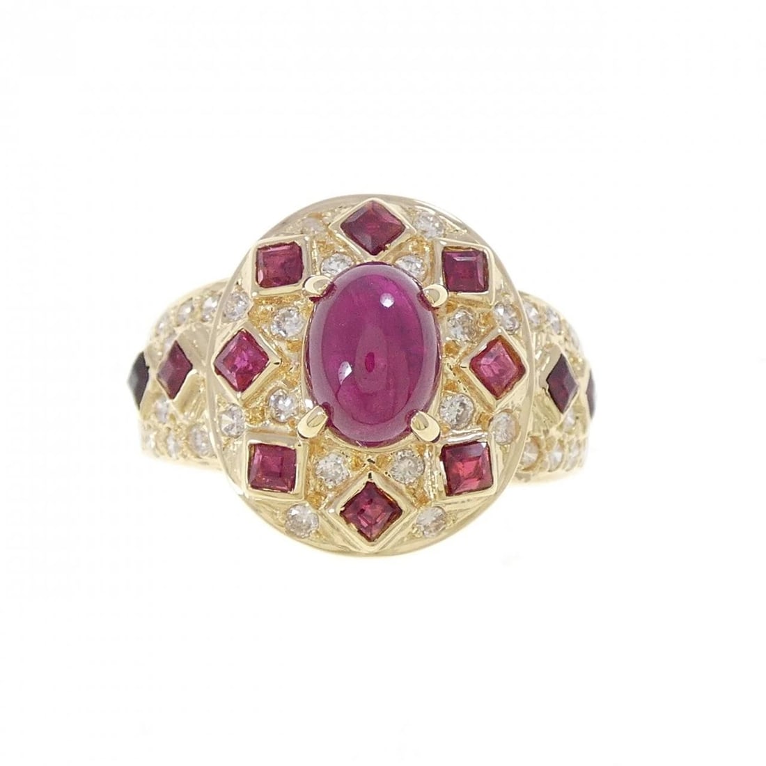 K18YG RUBY RING - 2