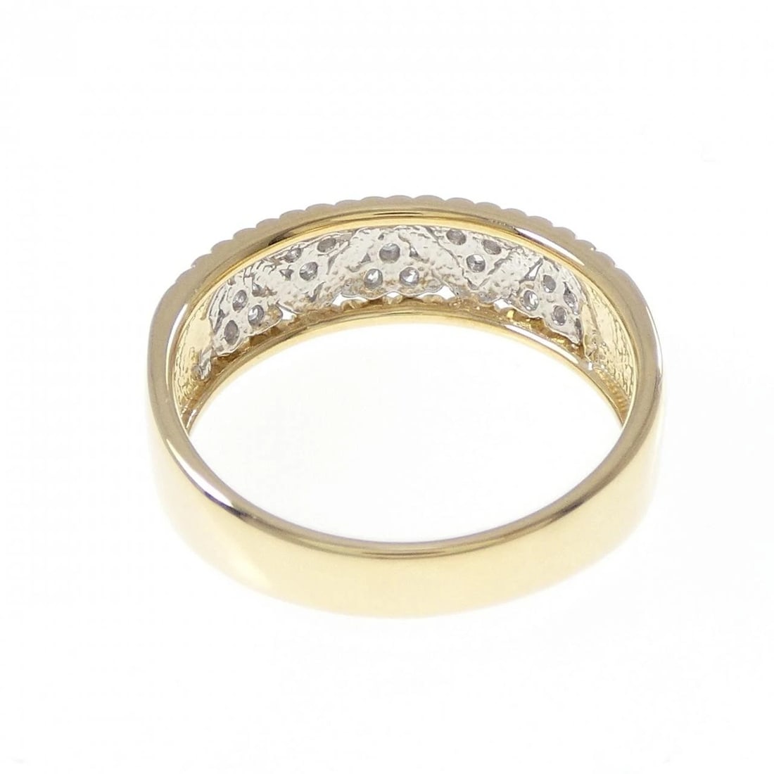 K18YG/PT900 DIAMOND RING - 3