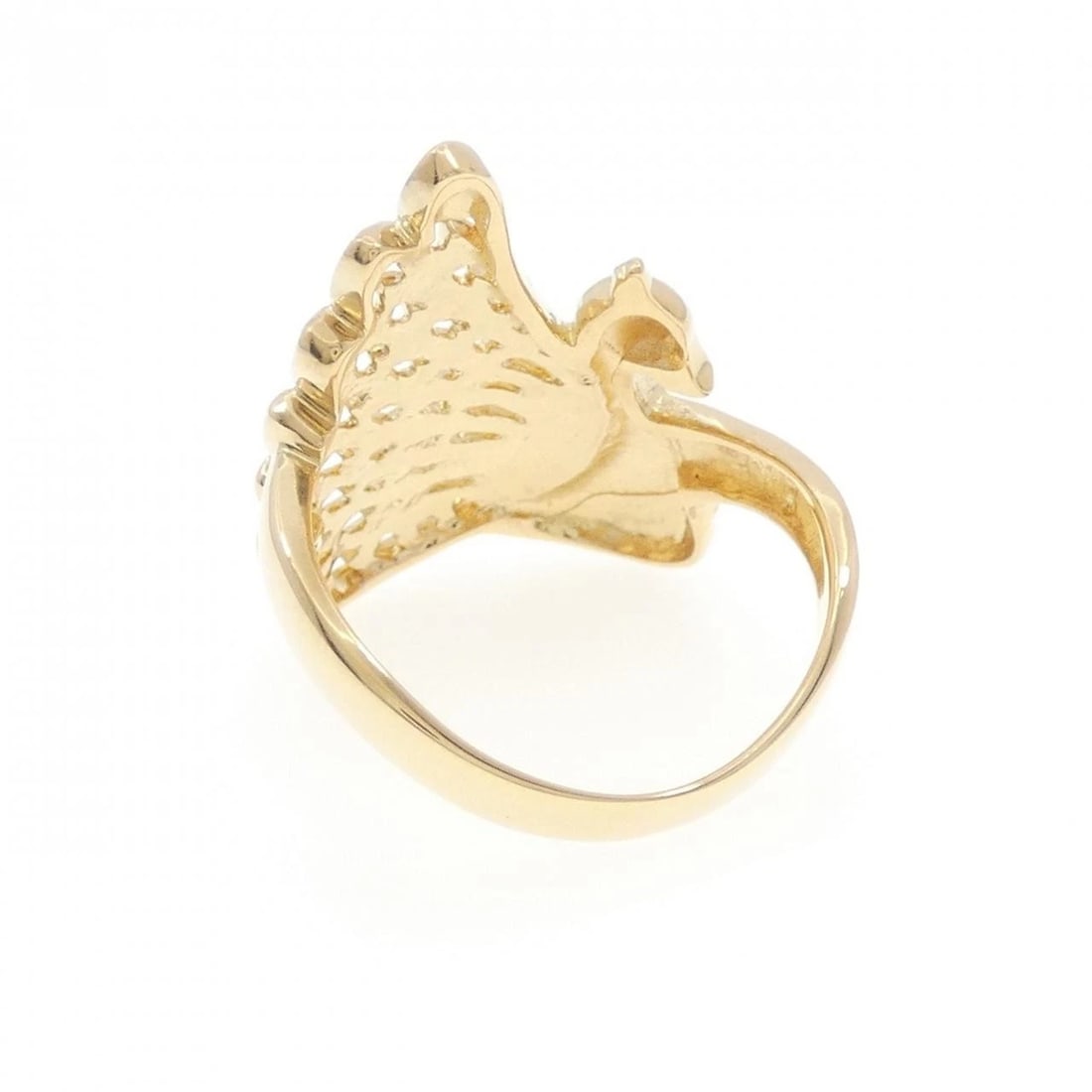 K18YG PEACOCK DIAMOND RING - 3