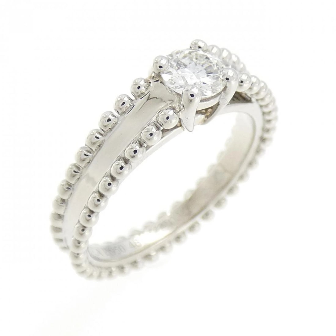 VAN CLEEF & ARPELS ESTELLE SOLITAIRE RING: Van Cleef & Arpels Estelle Solitaire Ring Brand: Van Cleef &Amp; Arpels Type/Style: Ring Material: Platinum950, Main Stone/Creation Natural Color: E Size: US 4.75 Accessories: None Accessories