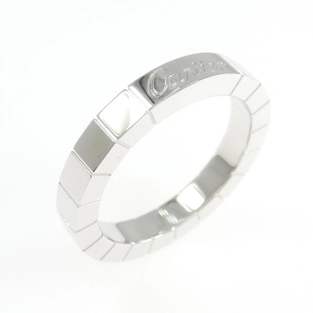 CARTIER LANIER RING: Cartier Lanier Ring Brand: CARTIER Type/Style: ring Material: 750 white gold, Color: white gold Size: US 5.75 Accessories: None Accessories Notice: When purchasing pre-owned goods, please refer to