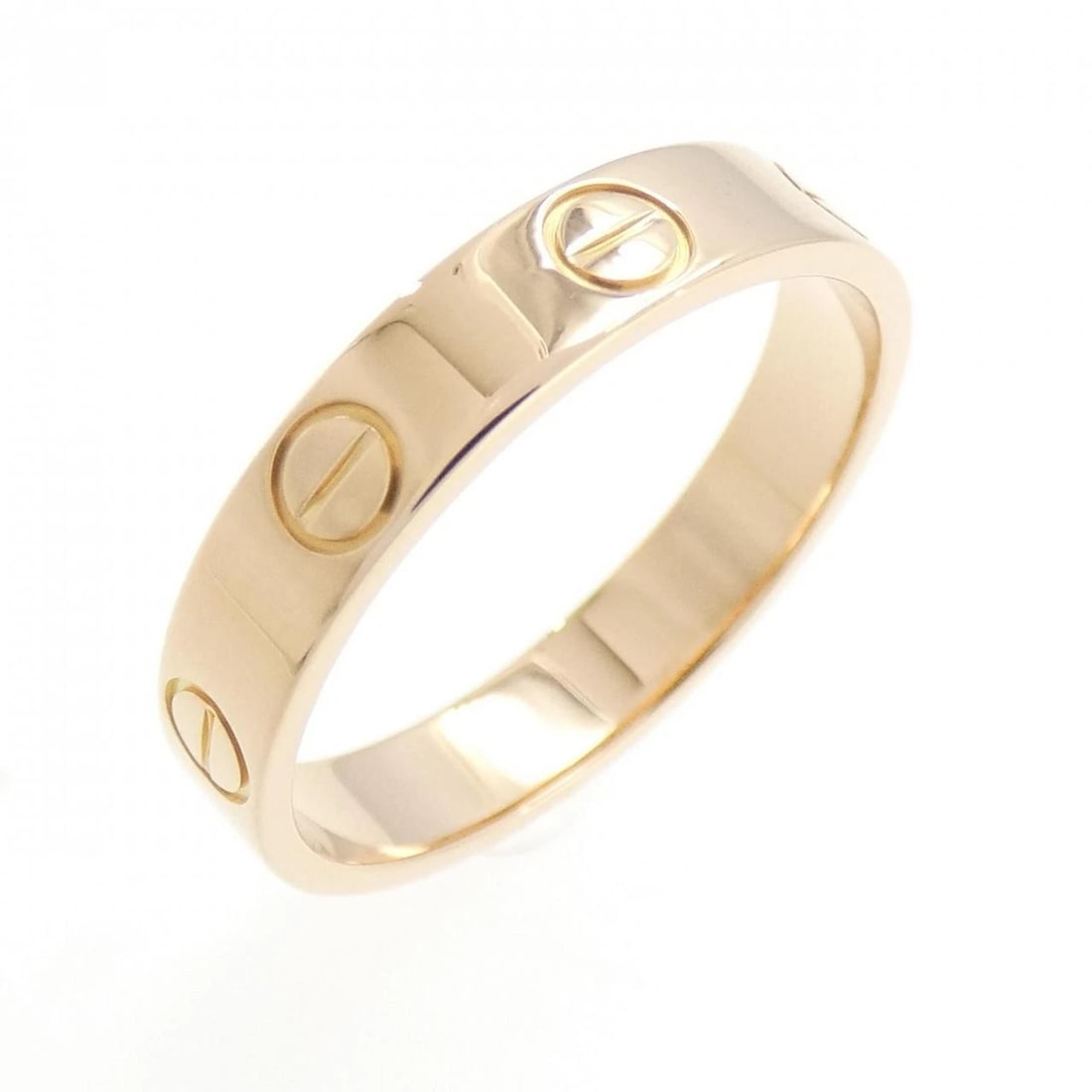 CARTIER MINI LOVE RING: Cartier Mini Love Ring Brand: CARTIER Type/Style: ring Material: 750 Pink Gold, Color: Pink Gold Size: US 5 3/4 Accessories: None Accessories Notice: When purchasing pre-owned goods, please refer to