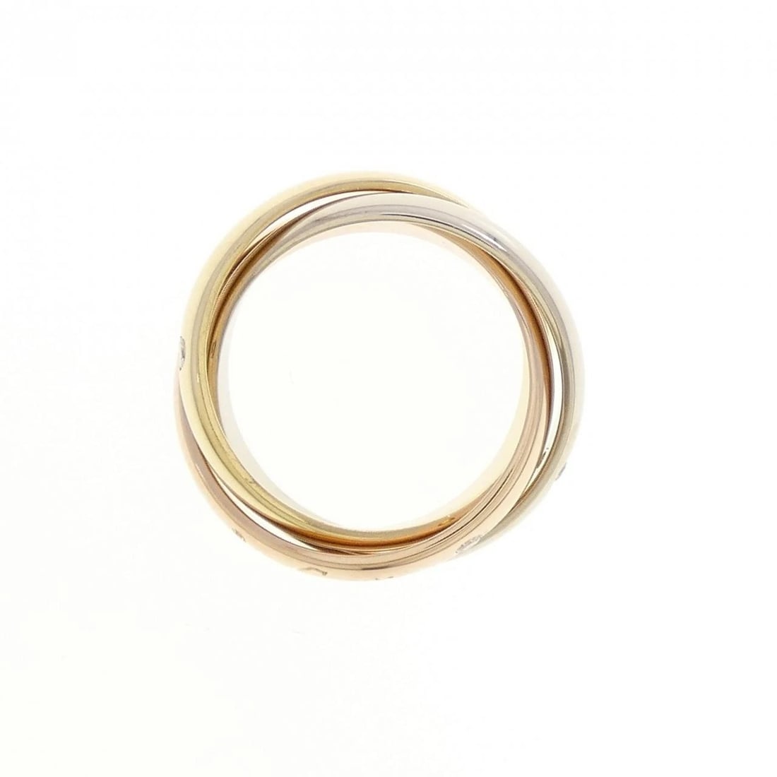 CARTIER TRINITY 150TH ANNIVERSARY LIMITED EDITION RING: Cartier Trinity 150th Anniversary Limited Edition Ring Brand: CARTIER Type/Style: Ring Material: 750 Yellow Gold/750 White Gold/750 Pink Gold, Main Stone/Creation Natural Color: ,WG,YG PG Size: US 4