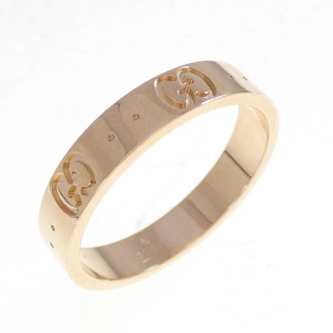 GUCCI ICON RING: Gucci Icon Ring Brand: GUCCI Type/Style: Ring Material: 750 Pink Gold, Color: pink Gold Size: US 7 1/2(16) Accessories: None Accessories Notice: When purchasing pre-owned goods, please ref
