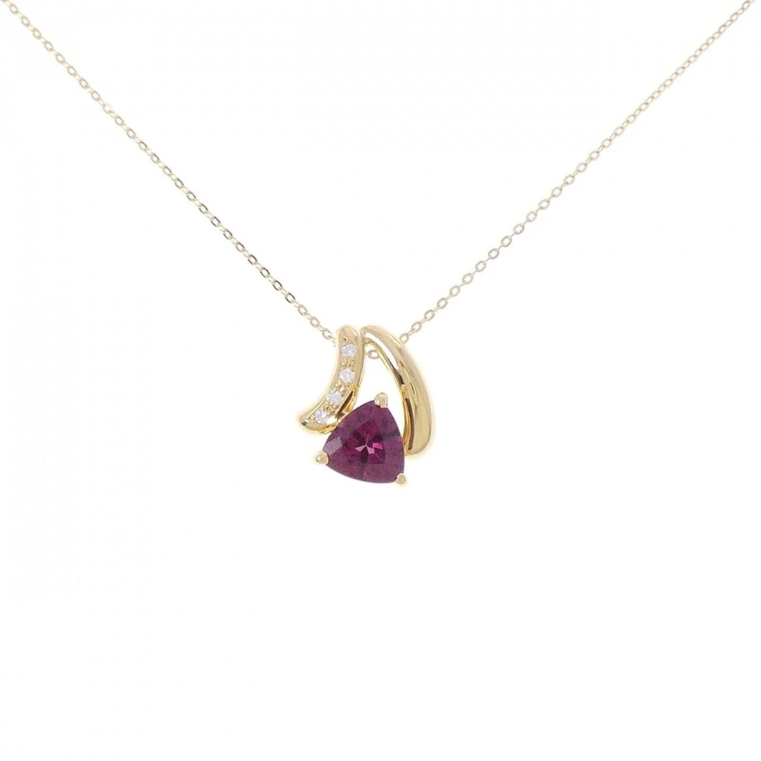 TASAKI GARNET NECKLACE: Tasaki Garnet Necklace Brand: TASAKI Type/Style: Necklace Material: K18 yellow gold, Main Stone/Creation Garnet Secondary Stone Natural Color: Yellow Gold Size: 45cm Actual Size Pendant length