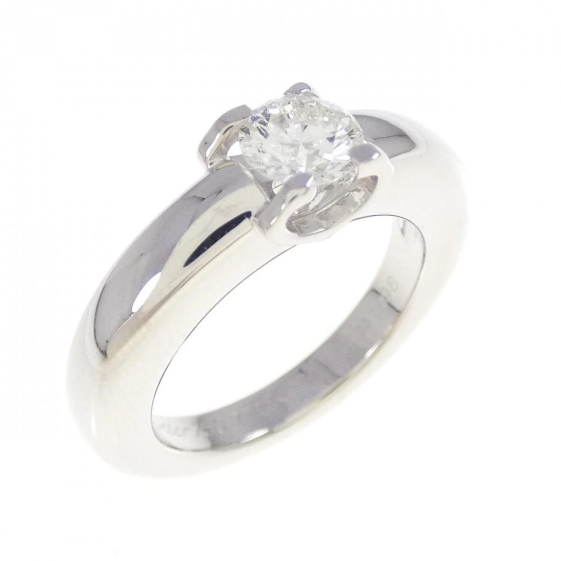 CARTIER C-SETTING RING: Cartier C-setting ring Brand: CARTIER Type/Style: Ring Material: 750 white gold, Main Stone/Creation Natural Color: White Gold Size: US 4 Accessories: None Accessories Notice: When purchasing