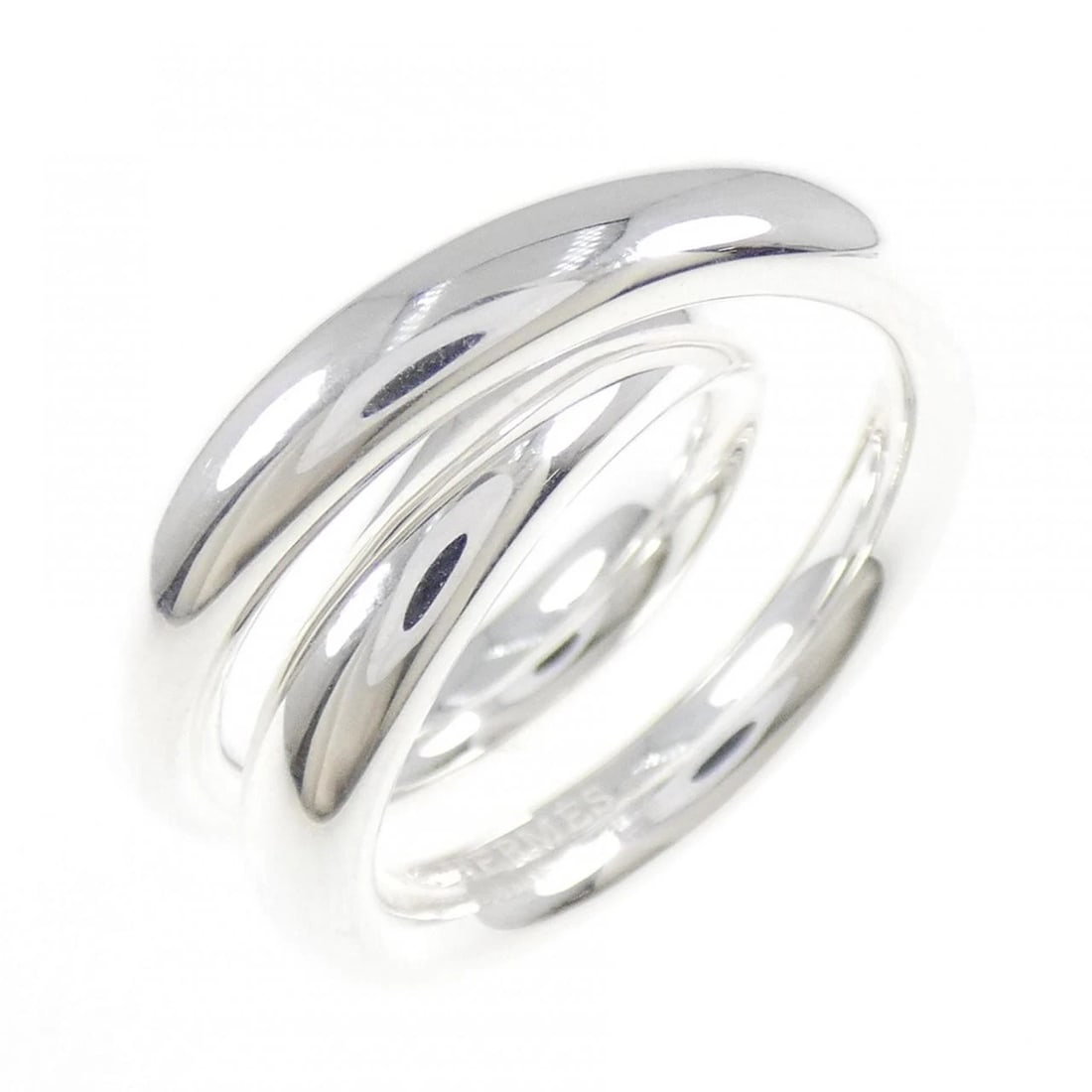 HERMES VERTIGE RING: Hermes Vertige Ring Brand: HERMES Type/Style: Ring Material: 925Silver, Color: Silver Size: US 5 1/4 Accessories: None Accessories Notice: When purchasing pre-owned goods, please refer to the photos