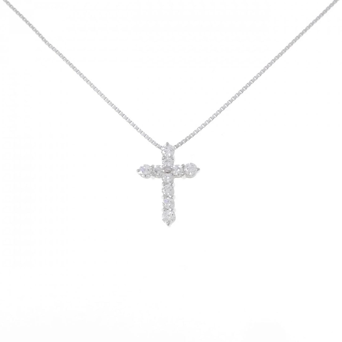 TASAKI CROSS DIAMOND NECKLACE: TASAKI Cross Diamond Necklace Brand: TASAKI Type/Style: Necklace Material: Platinum900, Main Stone/Creation Natural Color: Silver Size: Actual Size Pendant length approx. x width approx.: