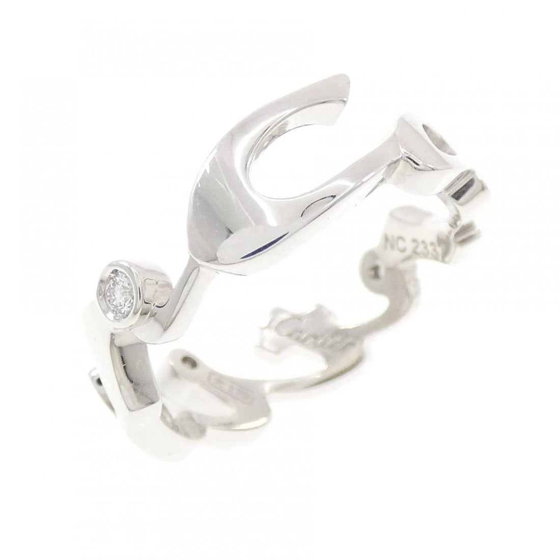 CARTIER SIGNATURE LIMITED EDITION RING: Cartier Signature Limited Edition Ring Brand: CARTIER Type/Style: Ring Material: 750 white gold, Main Stone/Creation Natural Color: White Gold Size: US 5 1/4 Accessories: None Accessories Notice: