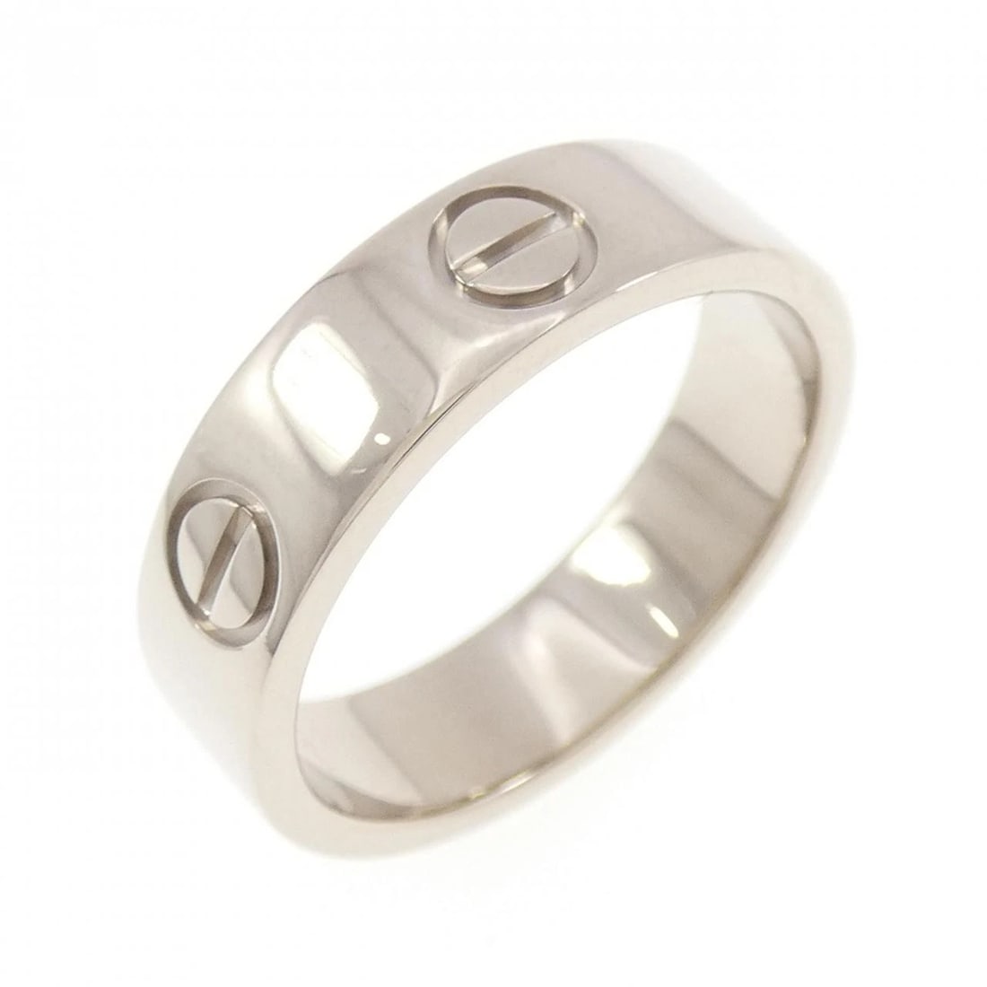 CARTIER LOVE RING: Cartier Love Ring Brand: CARTIER Type/Style: Ring Material: 750 white gold, Color: white gold Size: US 7 1/4 Accessories: None Accessories Notice: When purchasing pre-owned goods, please refer to the