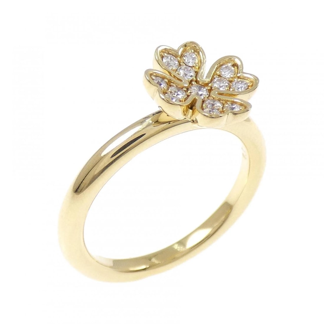 MIKIMOTO DIAMOND RING: Mikimoto Diamond Ring Brand: MIKIMOTO Type/Style: Ring Material: K18 yellow gold, Main Stone/Creation Natural Color: Yellow Gold Size: US 5 3/4 Accessories: None Accessories Notice: When purchasing