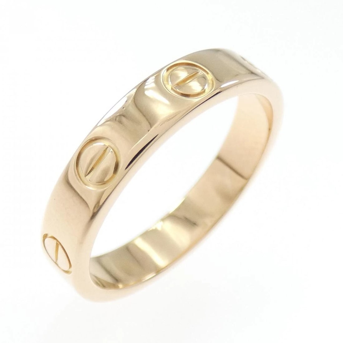 CARTIER MINI LOVE RING: Cartier Mini Love Ring Brand: CARTIER Type/Style: Ring Material: 750 Pink Gold, Color: pink Gold Size: US 5 3/4 Accessories: None Accessories Notice: When purchasing pre-owned goods, please refer to