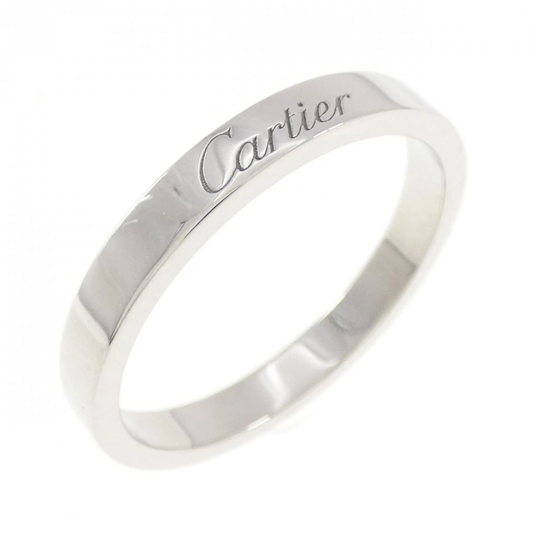 CARTIER ENGRAVED RING: Cartier Engraved Ring Brand: CARTIER Type/Style: Ring Material: Platinum950, Color: None Size: US 8 3/4 Accessories: None Accessories Notice: When purchasing pre-owned goods, please refer to the