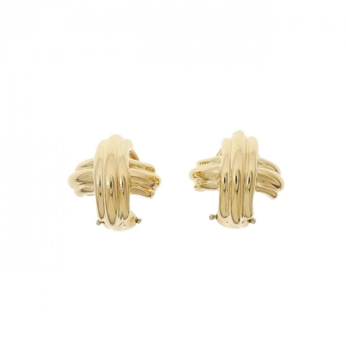 TIFFANY & CO. SIGNATURE EARRINGS: TIFFANY & Co. Signature Earrings Brand: TIFFANY&Co. Type/Style: Pierce/Earring Material: 750 yellow gold, Color: yellow gold Size: Approximate dimensions (height x width): 15.0cm x 13.6cm
