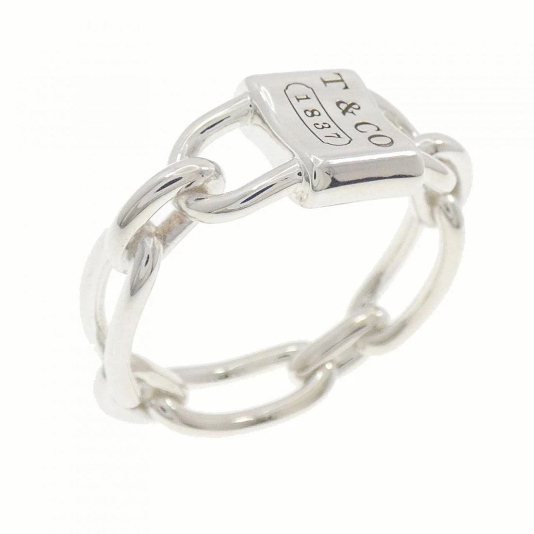 TIFFANY&CO. DOUBLE LOCK RING: TIFFANY&Co. Double Lock Ring Brand: TIFFANY&Co. Type/Style: Ring Material: 925Silver, Color: Silver Size: US 7 Accessories: None Accessories Notice: When purchasing pre-owned goods, please refer to