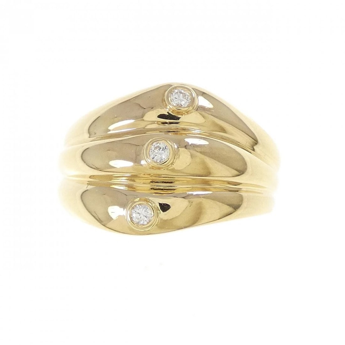 TASAKI DIAMOND RING: Tasaki Diamond Ring Brand: TASAKI Type/Style: Ring Material: 750 yellow gold, Main Stone/Creation Natural Color: Yellow Gold Size: US 5 3/4 Accessories: None Accessories Notice: When purchasing