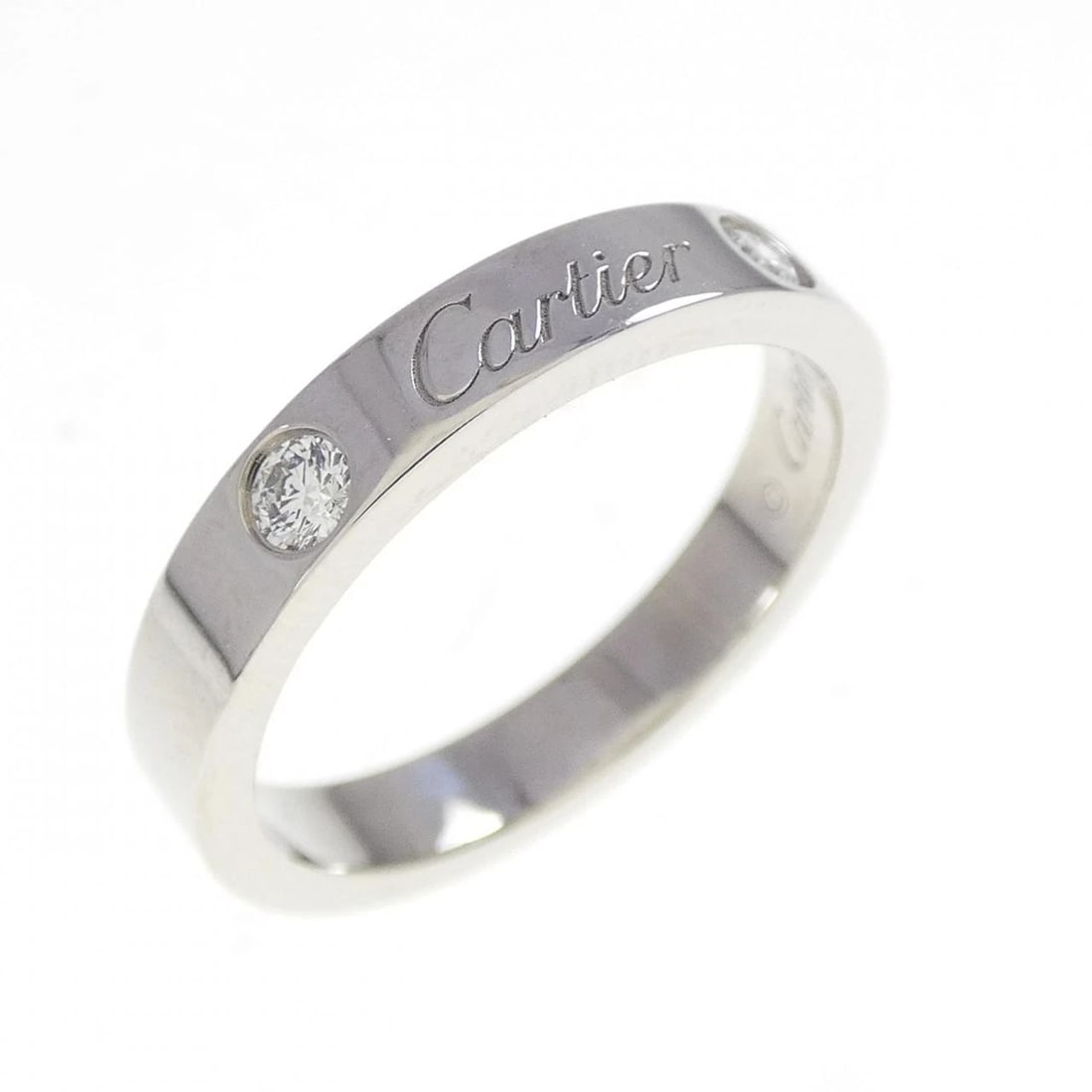 CARTIER WEDDING 2P RING: Cartier Wedding 2P Ring Brand: CARTIER Type/Style: ring Material: Platinum950, Main Stone/Creation Natural Color: White Size: US 4 1/2 Accessories: None Accessories Notice: When purchasing pre-owned