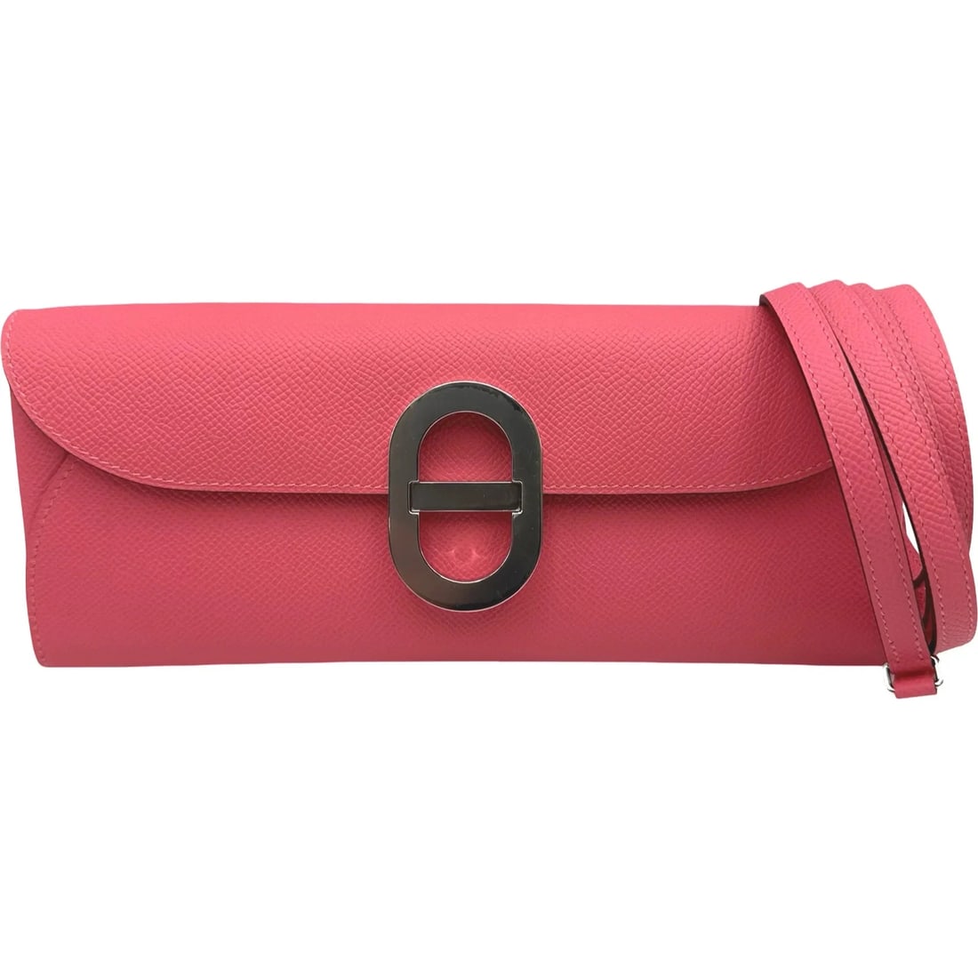 HERMES MYON SHW EPSOM SHOULDER BAG: HERMES Myon SHW Epsom Shoulder Bag Brand: HERMES Type/Style: Handbag Material: Epson Color: Rose Azalea / SV Hardware Size: W: 23.5cm / H: 10cm / D: 1.5cm Accessories: None Accessories Notice: When
