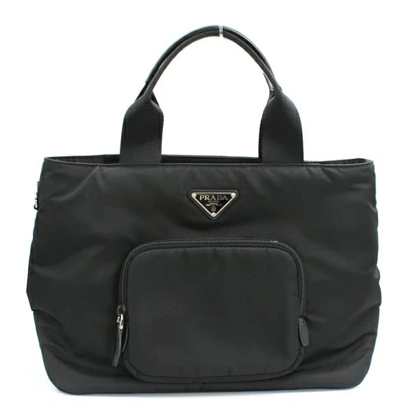 PRADA 2WAY TOTE BAG NYLON BLACK: Prada 2WAY Tote Bag Nylon Black Brand: Prada Type/Style: Handbag Material: Nylon Color: Black Size: W:34cm ? H:24cm ? D:13cm Accessories: None Accessories Notice: When purchasing pre-owned goods,