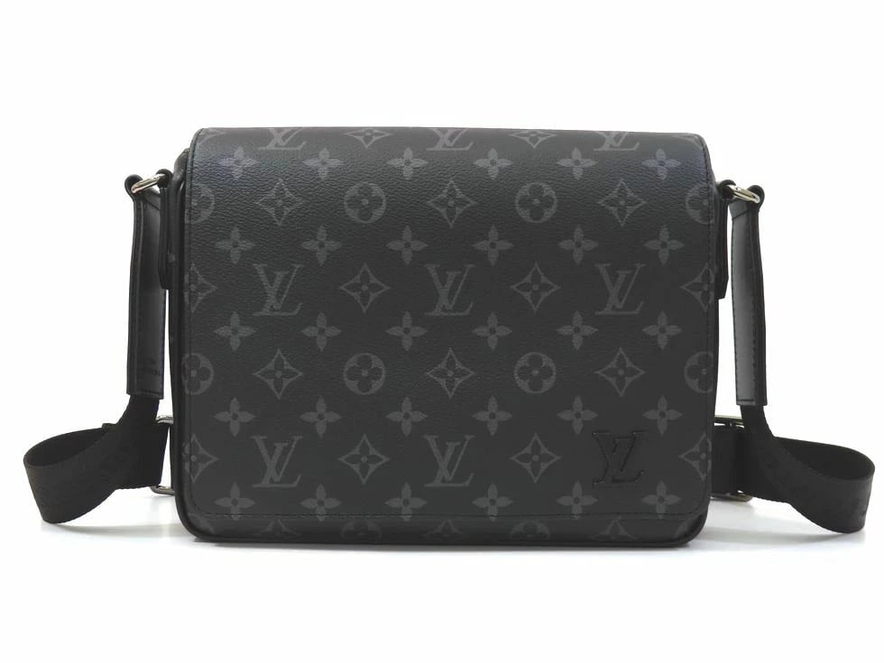 LOUIS VUITTON MONOGRAM ECLIPSE DISTRICT PM SHOULDER BAG: Louis Vuitton Monogram Eclipse District PM Shoulder Bag Brand: LOUIS VUITTON Type/Style: Handbag Material: Monogram Eclipse Color: none Size: D 26 ? H 20 ? G 7cm Accessories: None Accessories Notice: