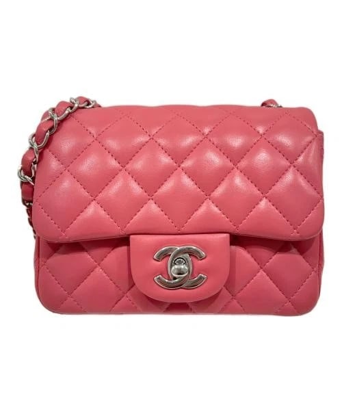 CHANEL MINI MATELASSE: CHANEL Mini Matelasse Brand: CHANEL Type/Style: Handbag Material: Lambskin Color: Pink Size: H:12.5cm / W:16.0cm / D:7.5cm Accessories: None Accessories Notice: When purchasing pre-owned g