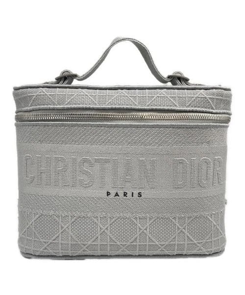 CHRISTIAN DIOR D-LITE VANITY BAG: Christian Dior D-Lite Vanity Bag Brand: Christian Dior Type/Style: Handbag Material: Main Unit: Canvas Color: Gray Size: H:18.0cm / W:24.0cm / D:13.0cm Accessories: None Accessories Notice