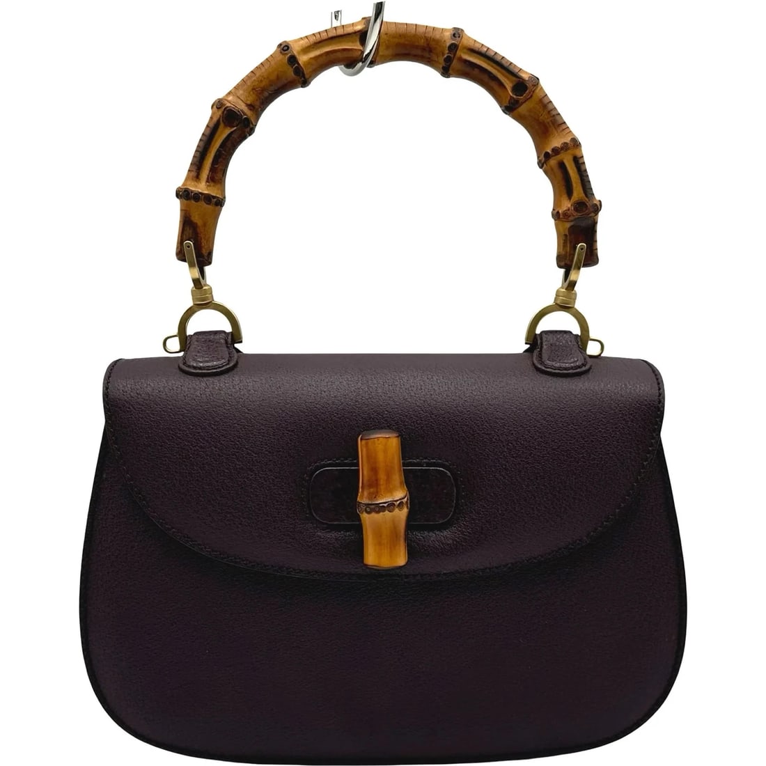 GUCCI BAMBOO PURPLE HANDBAG: GUCCI Bamboo Purple Handbag Brand: GUCCI Type/Style: Handbag Material: Leather Color: purple Size: W: 27cm / H: 18cm / D: 8cm Accessories: None Accessories Notice: When purchasing pre-owne