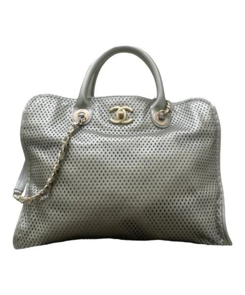 CHANEL FRENCH RIVIERA COCO MESH BAG: CHANEL French Riviera Coco Mesh Bag Brand: CAHNEL Type/Style: Handbag Material: Leather Color: Silver Size: H:25cm / W:34cm / D:11cm Accessories: None Accessories Notice: When purchasing p